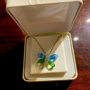 Butterfly crystal necklace